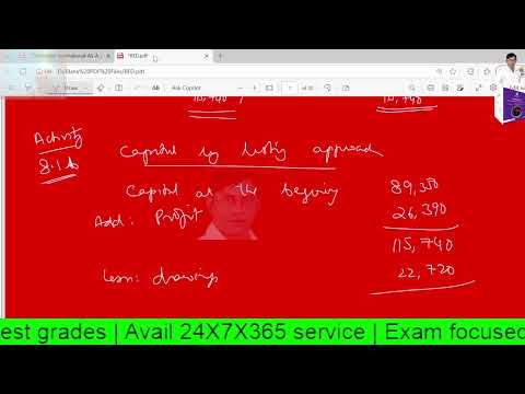 Thumbnail for ACTIVITY 8.1 - Prepare the capital account and calculate the closing capital