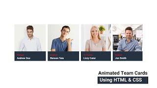 Animated cards hover Effects Using Html & CSS