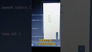 ListView in Android Studio  #androidstudio  #shortsfeed #trending #viralvideo #shortsfeed