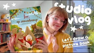 Illustrating a picture book & moving my studio | A very busy studio vlog ✿ ep.6