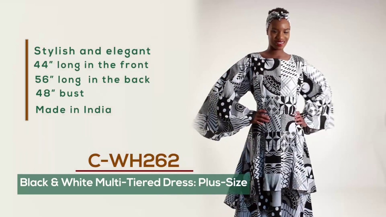 Black & White Multi-Tiered Dress: Plus-Size - YouTube