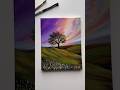 Tree on a Rainbow Hill 🌳🎨 #art #acrylicpainting #canvasart