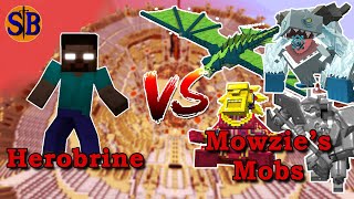 Herobrine Vs Mowzies Mobs  Minecraft Mob Battle