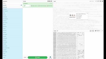 Cyberchef, the HexDump operation
