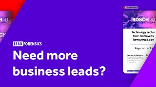 Need more business leads? See how website visitor identification can help.
