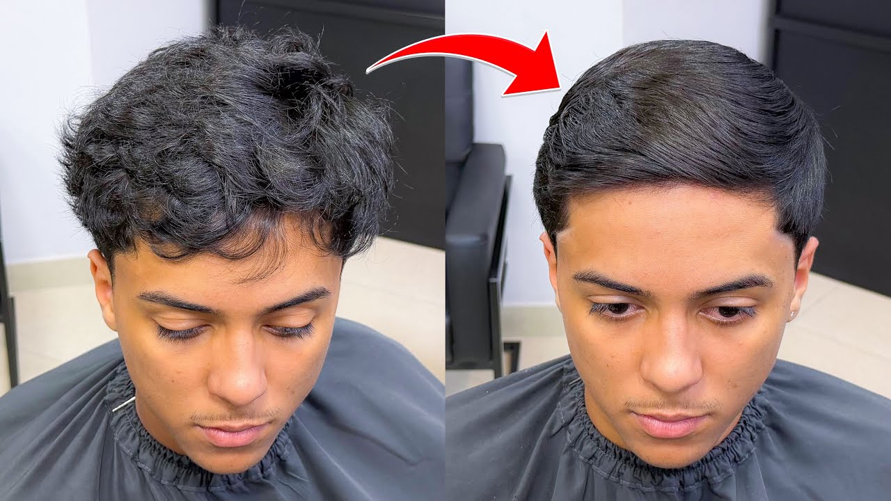COMO TIRAR ONDULAÇÃO DO CABELO MASCULINO PASSO A PASSO - YouTube