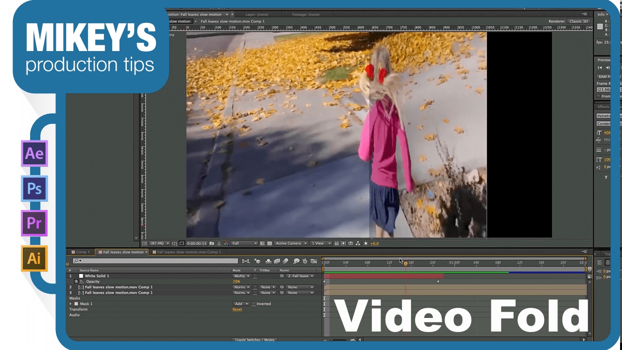 Folding video with After Effects tutorial - YouTube