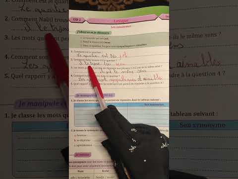 6ème année primaire parcours page 54, 55 lexique: les synonymes
