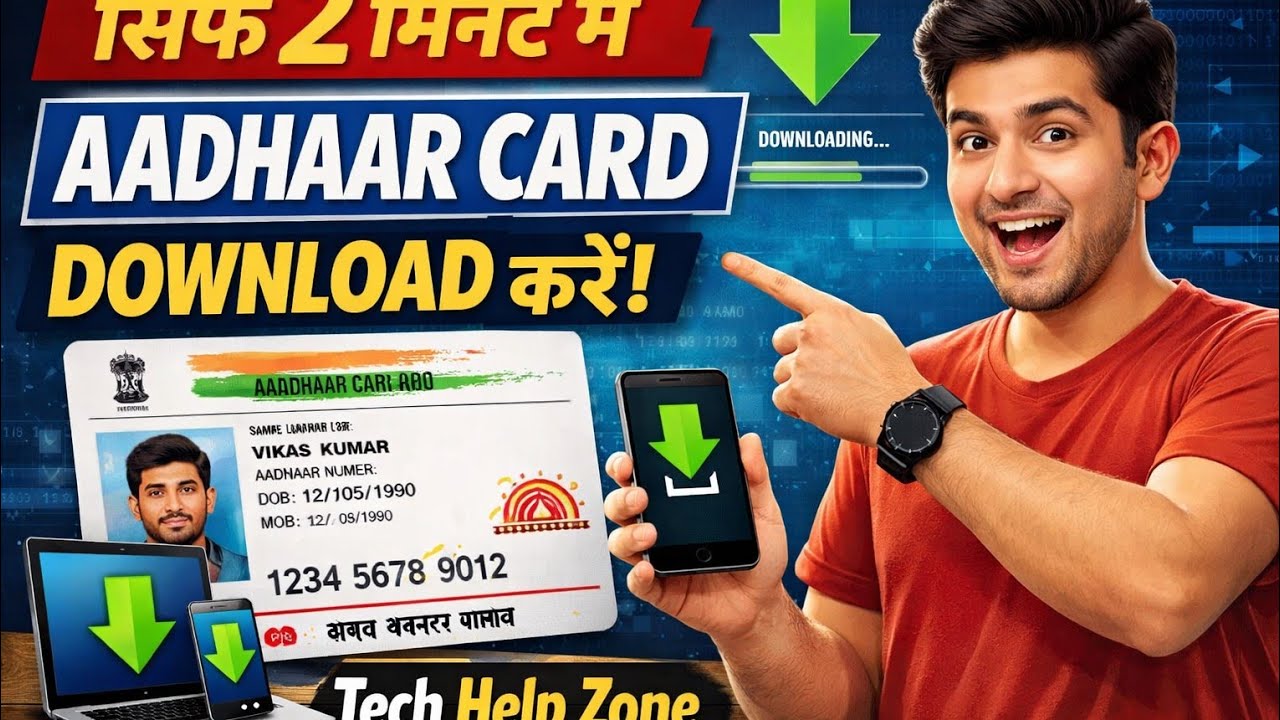 फोन से आधार कार्ड डाउनलोड करे