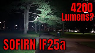 Sofirn IF25a review - AMAZING beam shots in a DARK park (Samsung 40T vs Sofirn 4000mAh)