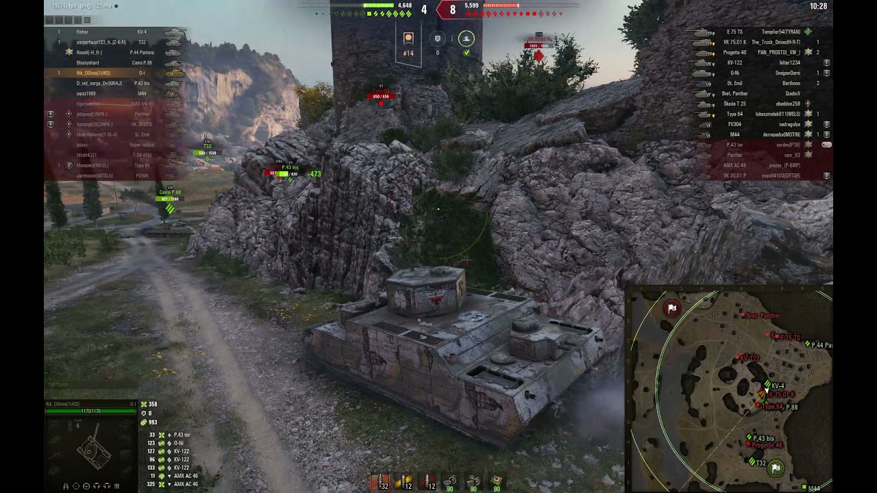 OI  - Mines - 1.7K damage, 1.5K Spot, 2 KIlls - Bottom Tier