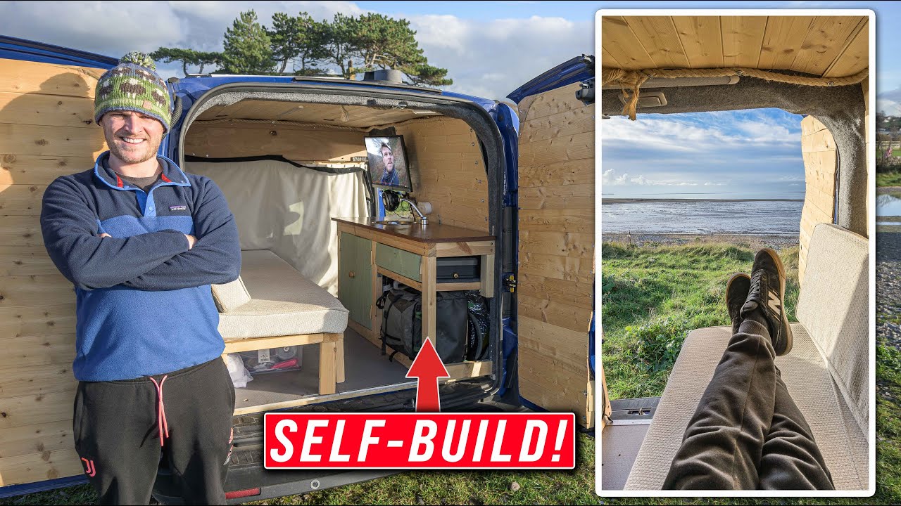 EPIC TINY VAN CONVERSION | FULL TOUR!! Fiat Doblo Vanlife Micro Campervan