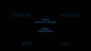 Python Operators explained easy under 3 minutes! #python #operator #shorts #lenin #fifaworldcup