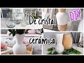 DIY Como hacer jarrones tipo cerámica y barro | como decorar jarrones | jarrones elegantes