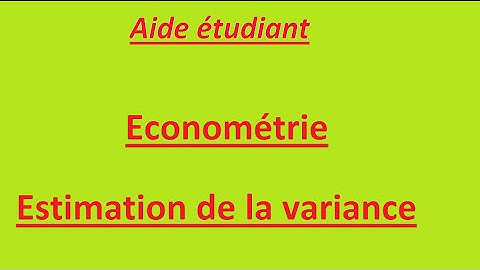 Econométrie : régression simple 5 : variance estimée.