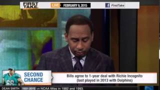 ESPN First Take   Richie Incognito, Buffalo Bills Agree To Deal   First Take Today 2- 9- 15