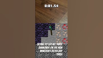 Trying to get all three diamonds on the new Minecraft filter