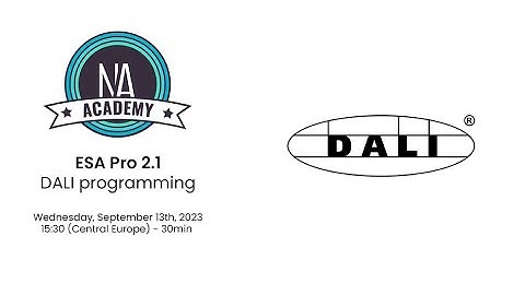 WEBINAR - ESA Pro 2 - DALI programming
