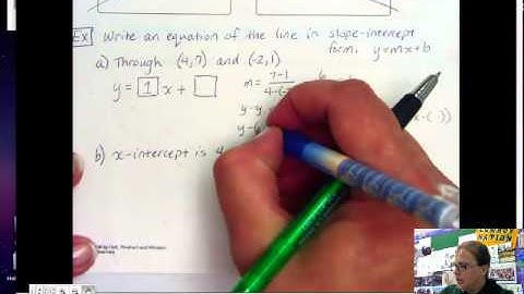3.6 Lines in the Coordinate Plane - 2nd half