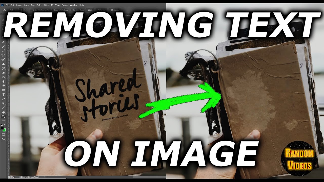 How to REMOVE TEXT ON IMAGE using ADOBE PHOTOSHOP - YouTube