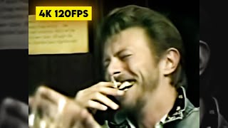 David Bowie [4K] Rare Clips | Dinner with Bono & BB King 1989 | ScenePack