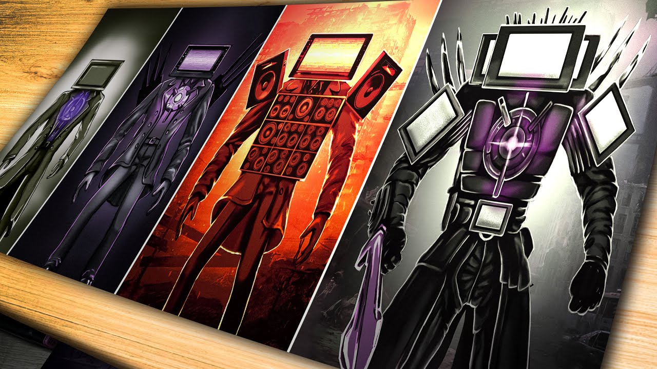 [Drawing] Evolution of Titan TV man / 