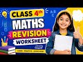 Class-4th Maths Revision Worksheet || By Megha Ma'am