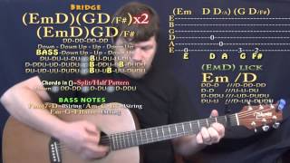 Video thumbnail of "Powerless (Linkin Park) Guitar Lesson Chord Chart - Capo 1st"