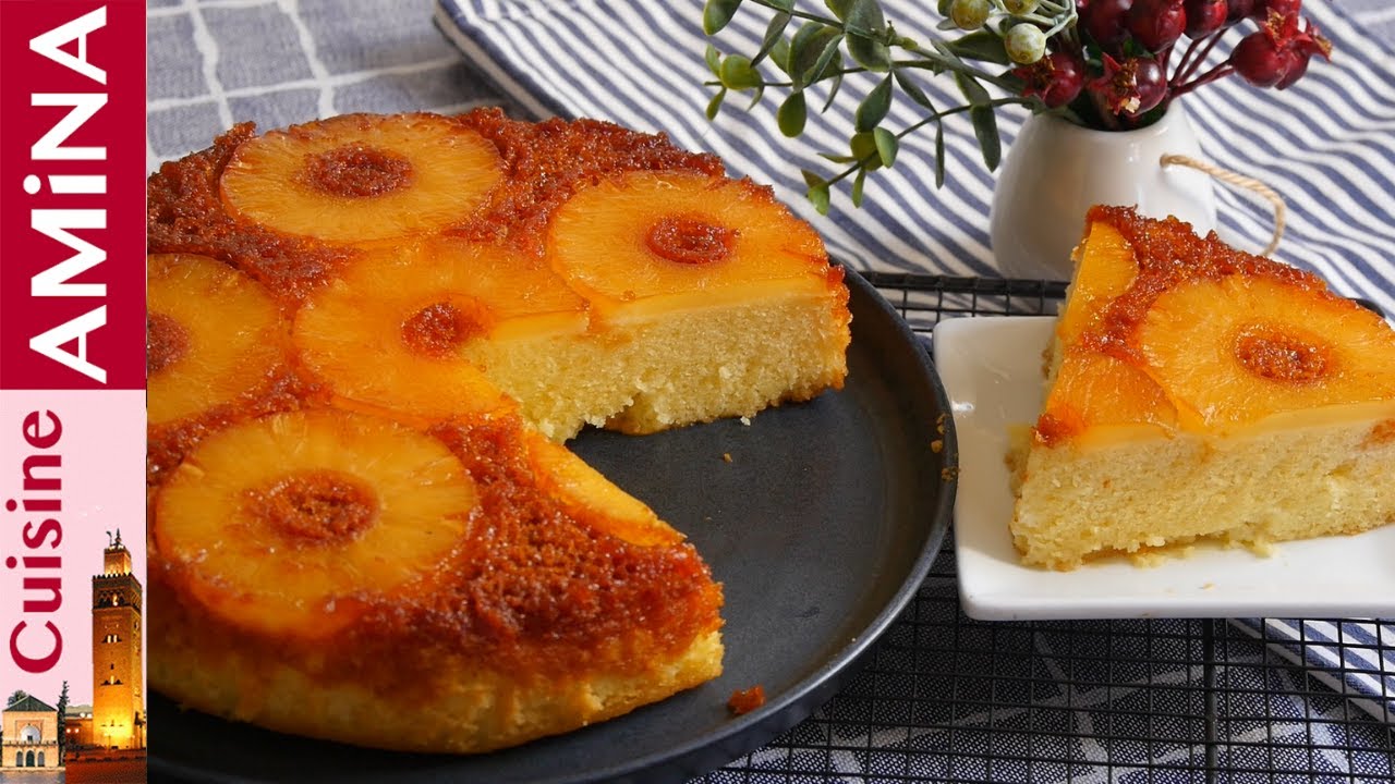 بهاد الطريقة حضروا أروع كيكة مقلوبة بالأناناس للمبتدئات زعموا وحضروها ناجحة %100 مسفجة وخفيفة