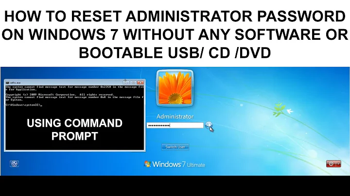 how to reset administrator password on windows 7 without any Software or Bootable USB/CD/DVD | 2023