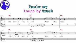 Joy - Touch by touch karaoke version sheet music for players,chorus added(Ye karaoke) Resimi