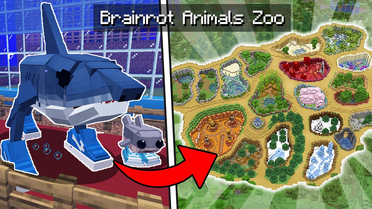 I Built A ZOO For EVERY BRAINROT ANIMALS In Minecraft - YouTube
