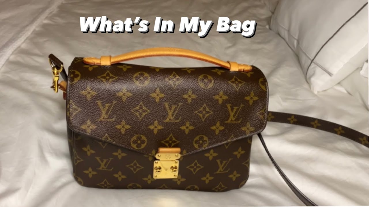 Pochette Metis what's in my bag 2022 LV bag review #whatsinmybag #pochette  #louisvuitton #bagreview 