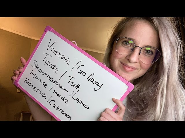 ASMR teaching you Afrikaans 🌸🌍 #asmrafrikaans #southafrican #asmr