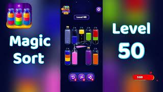 Magic Sort Level 50 Walkthrough 🎩✨ | Go Answer