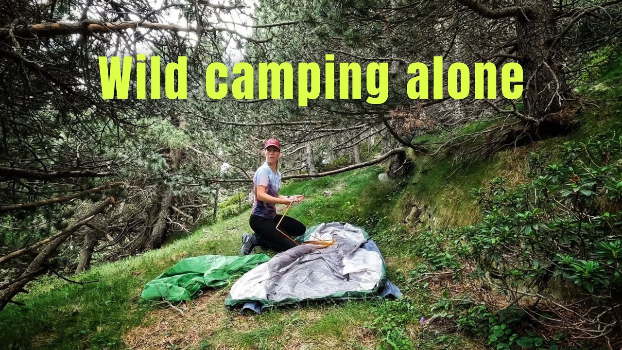 Solo Female Goes Wild Camping | Silent Hiking - YouTube