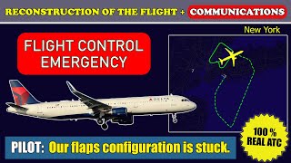 Flight control emergency | Delta Air Lines Airbus A321 | New York, ATC