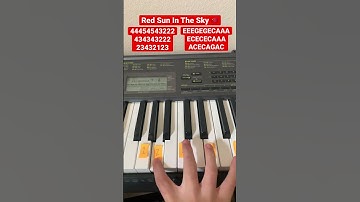 Thumbnail of How To Play Red Sun In The Sky | Easy Piano Tutorial #shorts