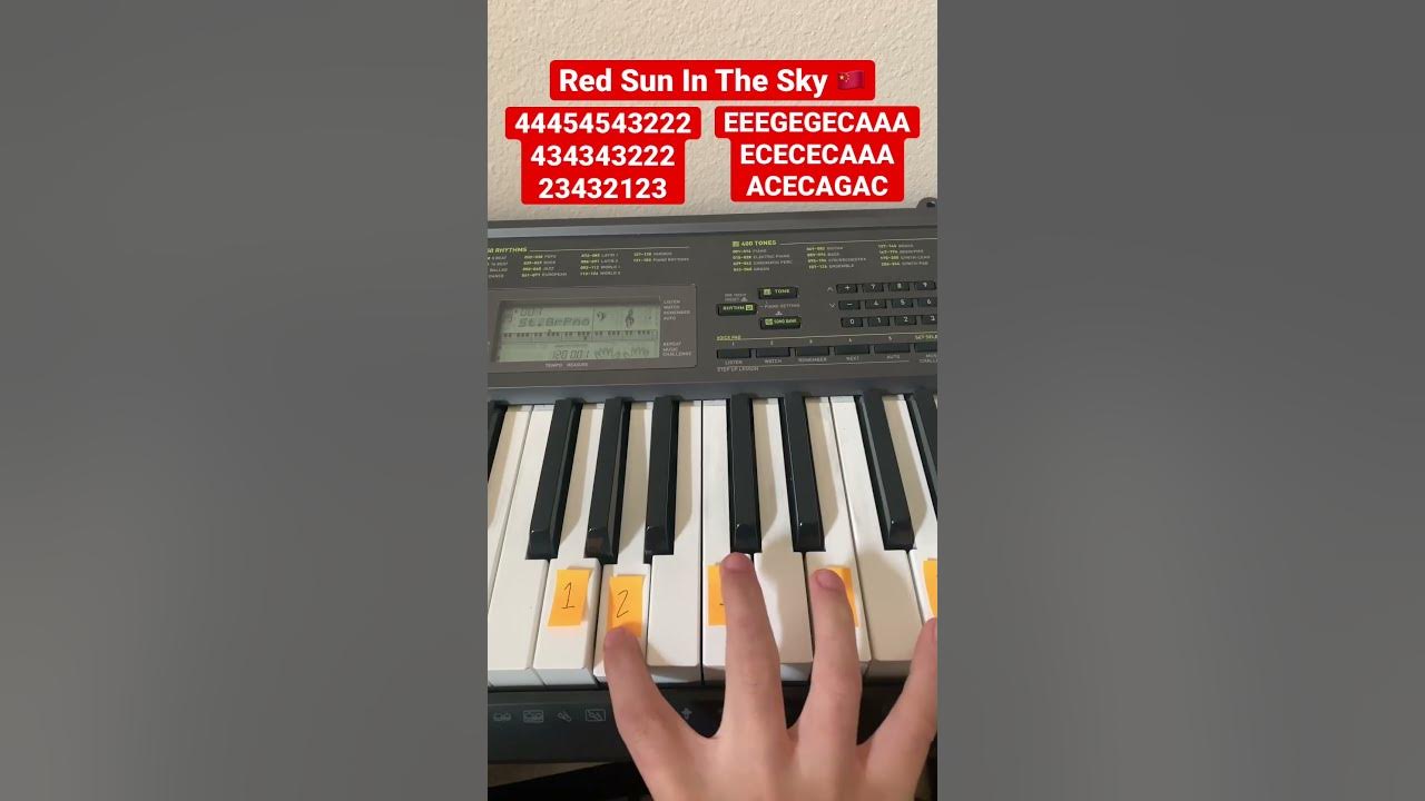How To Play Red Sun In The Sky | Easy Piano Tutorial #shorts