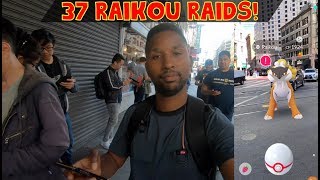 Shiny Raikou raids in San Francisco! 37 raids on foot! PokeTwon ep. 136