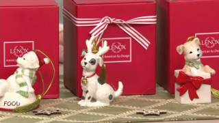 Lenox Set of 3 Porcelain Christmas Critter Ornaments on QVC