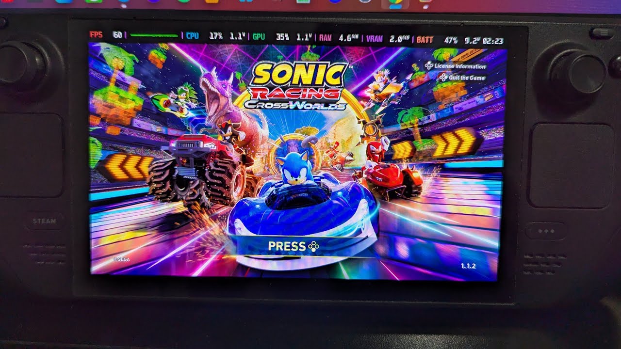 Sonic Racing: Crossworlds is PROPERLY OPTIMIZED on the Steam Deck OLED