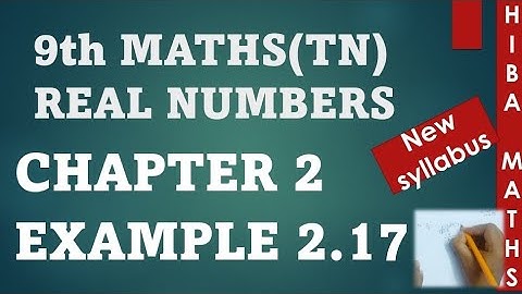9th maths chapter 2 example 2.17 TN samacheer hiba maths