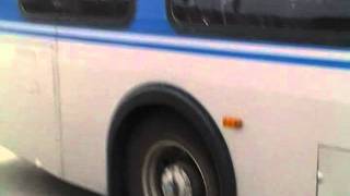 A Edmonton ETS Bus Starting up and Departing Meadows Transit Centre Edmonton