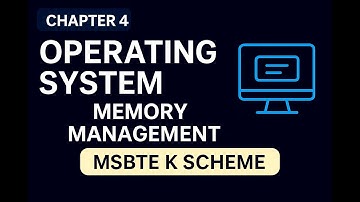 OPREATING SYSTEM | Chap No 4–Basic Memory Management Part1| MSBTE K SCHEME 3RD YEAR 5TH SEM