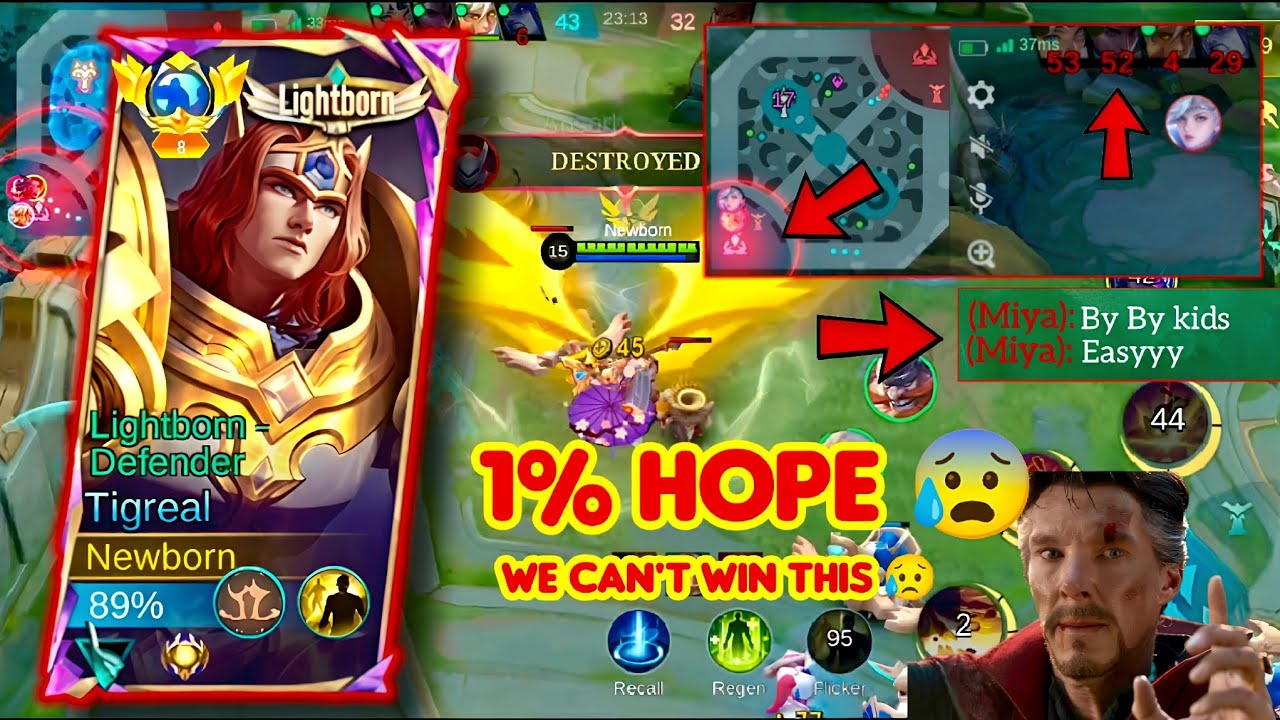 We Were 100% LOSING… Then this one set changed EVERYTHING | Insane TIGREAL comeback 🔥 | MLBB 