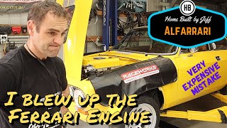 I blew up the Ferrari engine... Ferrari engined Alfa 105 Alfarrari build part 210