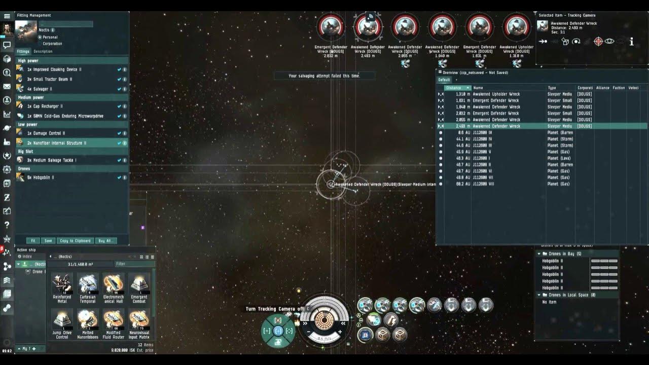 EVE Online Worm Hole Life Sleeper Salvage YouTube