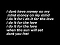 sam smith money on my mind(lyrics)