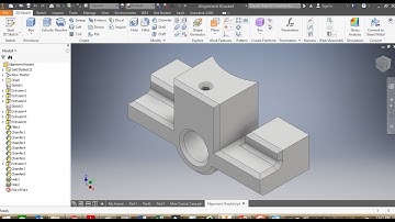Alignment Bracket drawing with AutoCAD Inventor (UNISA CAD161S). Mechanical Engineering,